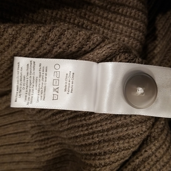 💕LUNYA💕 Cozy Cotton Silk Polo Pullover Sweater ~ Botanical Brown Heather M NWT - Picture 16 of 16